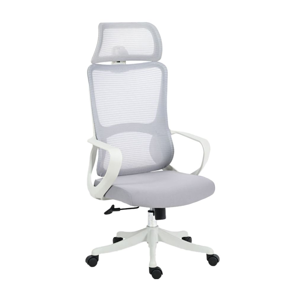 Quaza Headrest Office Chair – Elite White for Productivity
