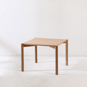 Lumi Square Coffee Table with Oak Veneer and Solid Oak Legs