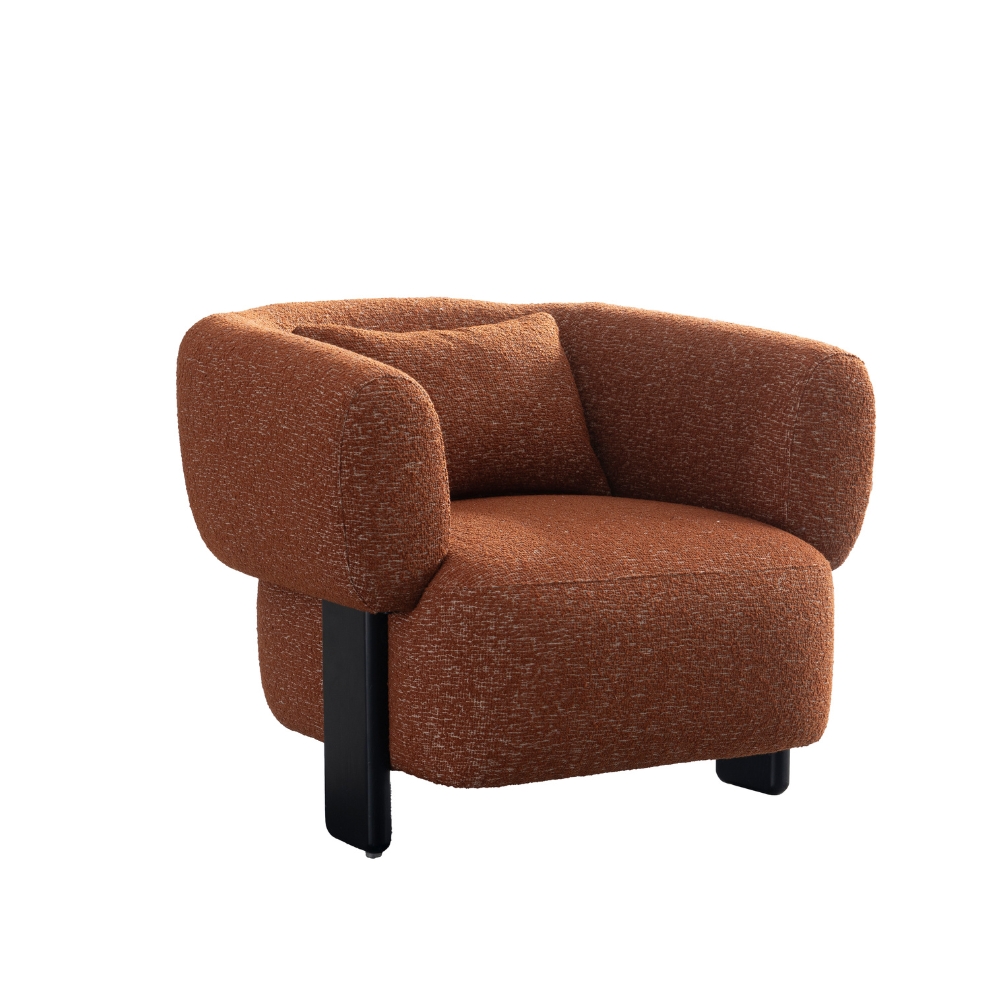 Muffle Lounge Chair Orange – Luxurious Comfort & Bold Style