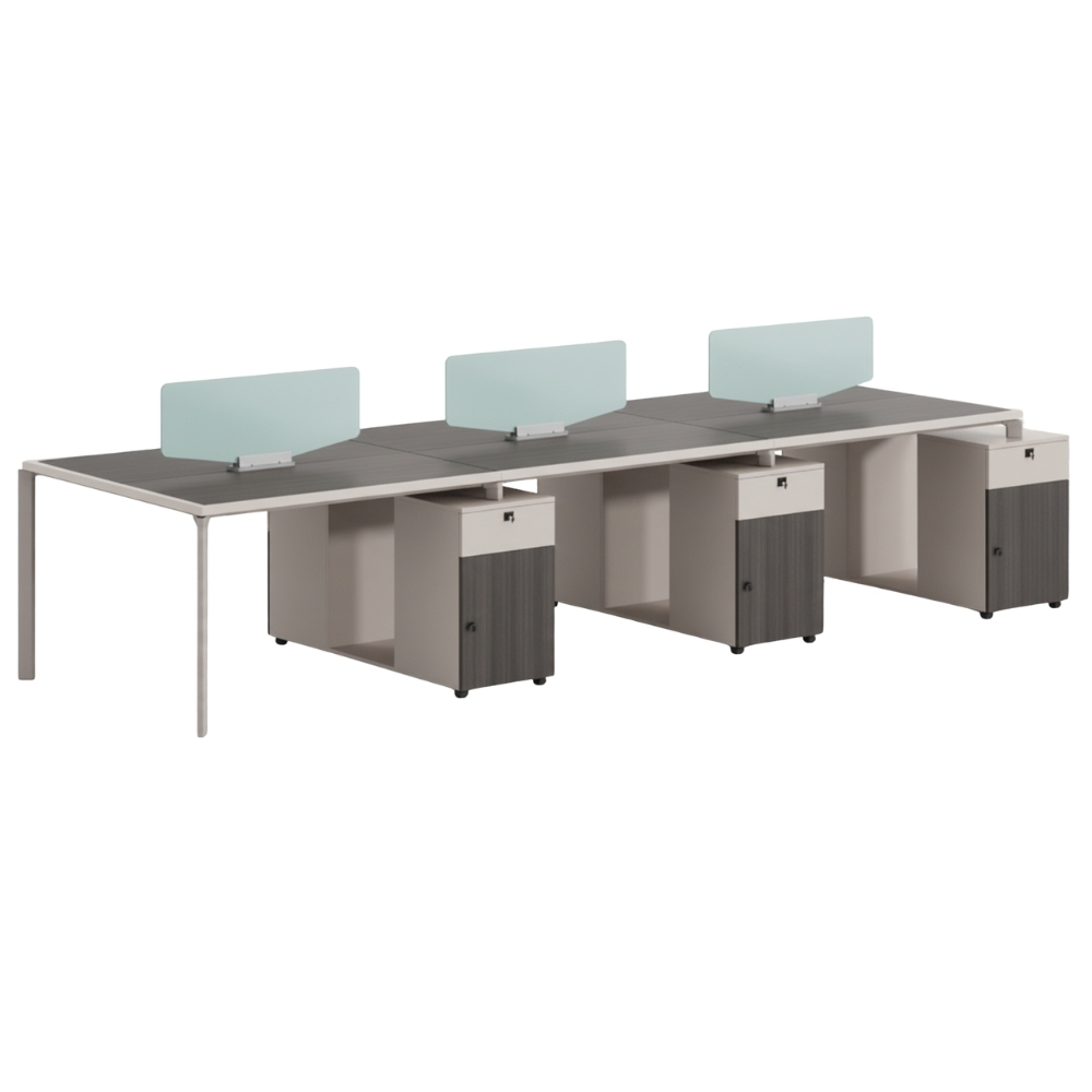 Strivon Desk 6 Seat – Elegant Design, Enduring Quality