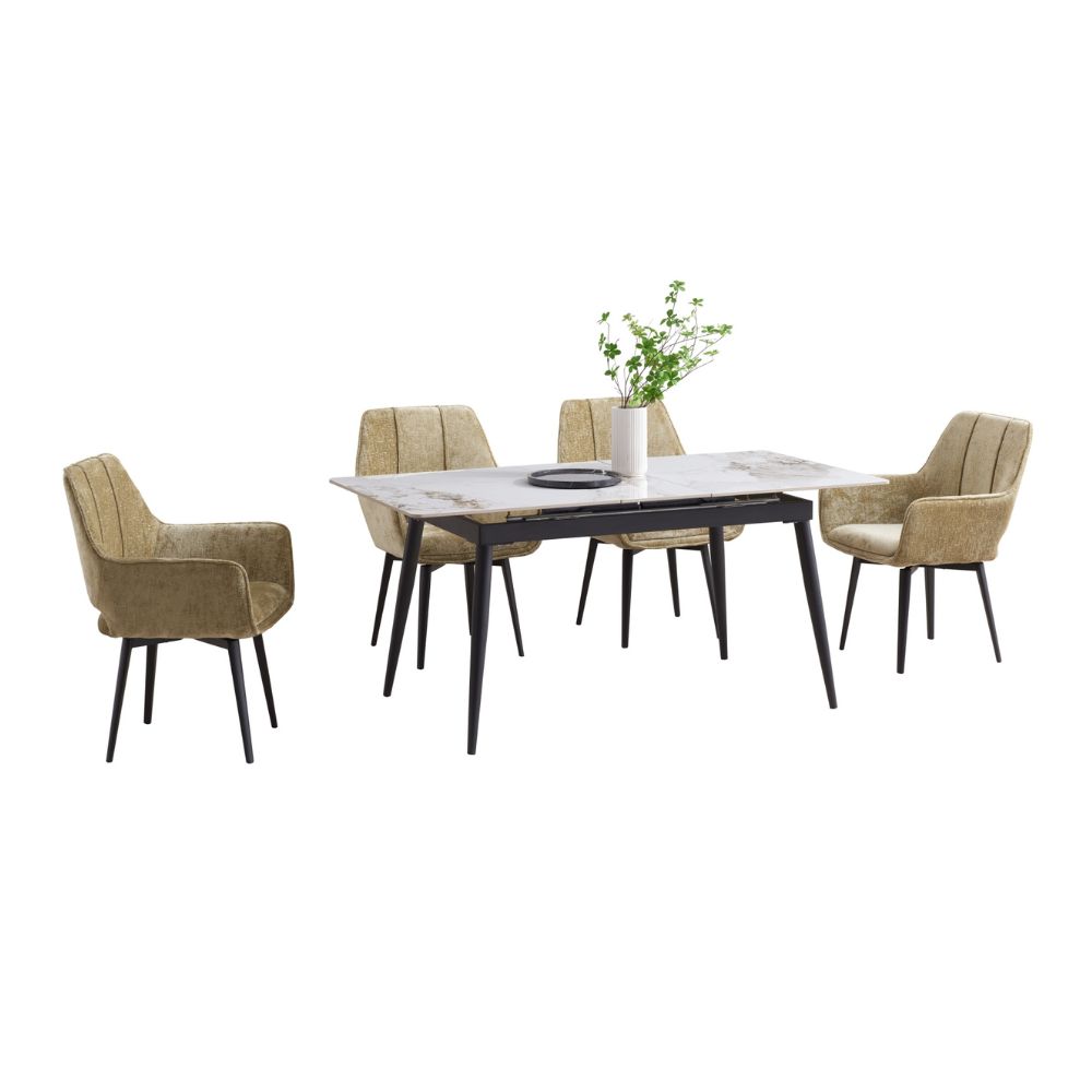 Mysa Dining Table – Ultimate Stone Table for Modern Elegance