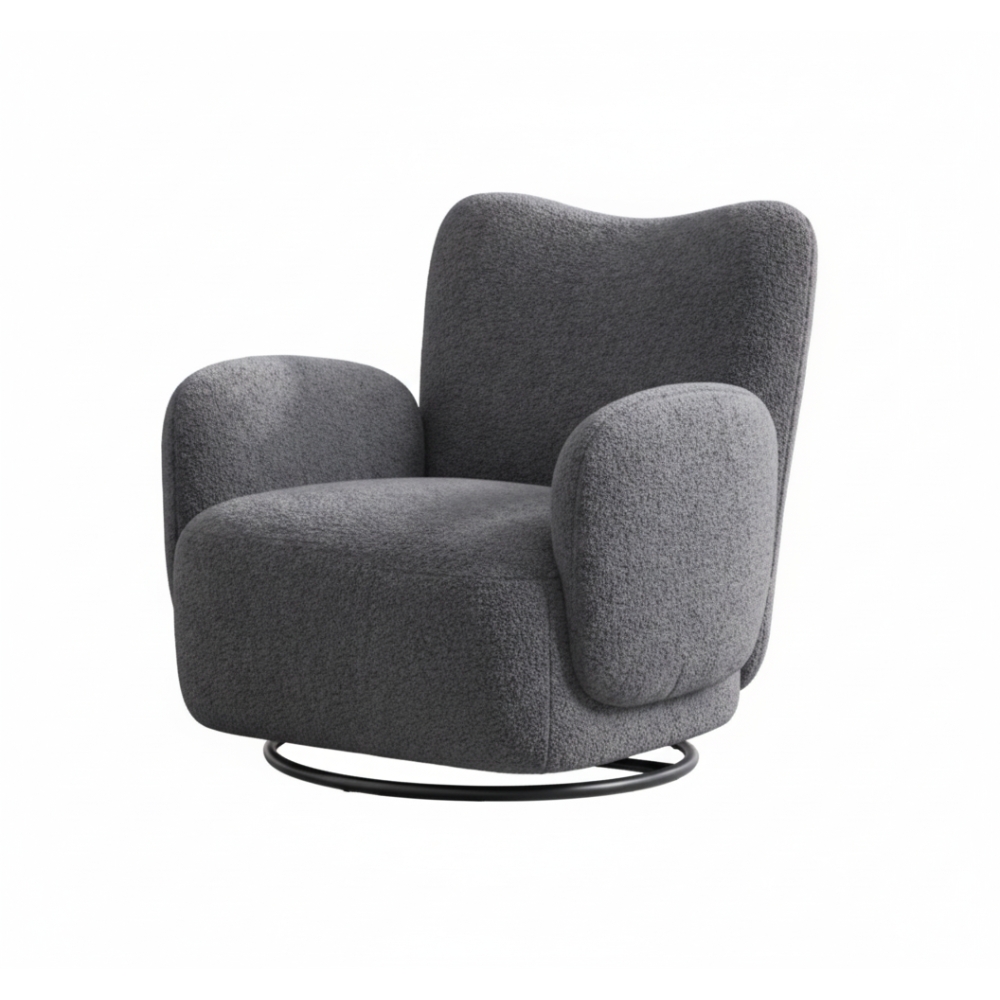 Suvra Armrest Lounge Chair – Luxury Swivel Comfort Seating