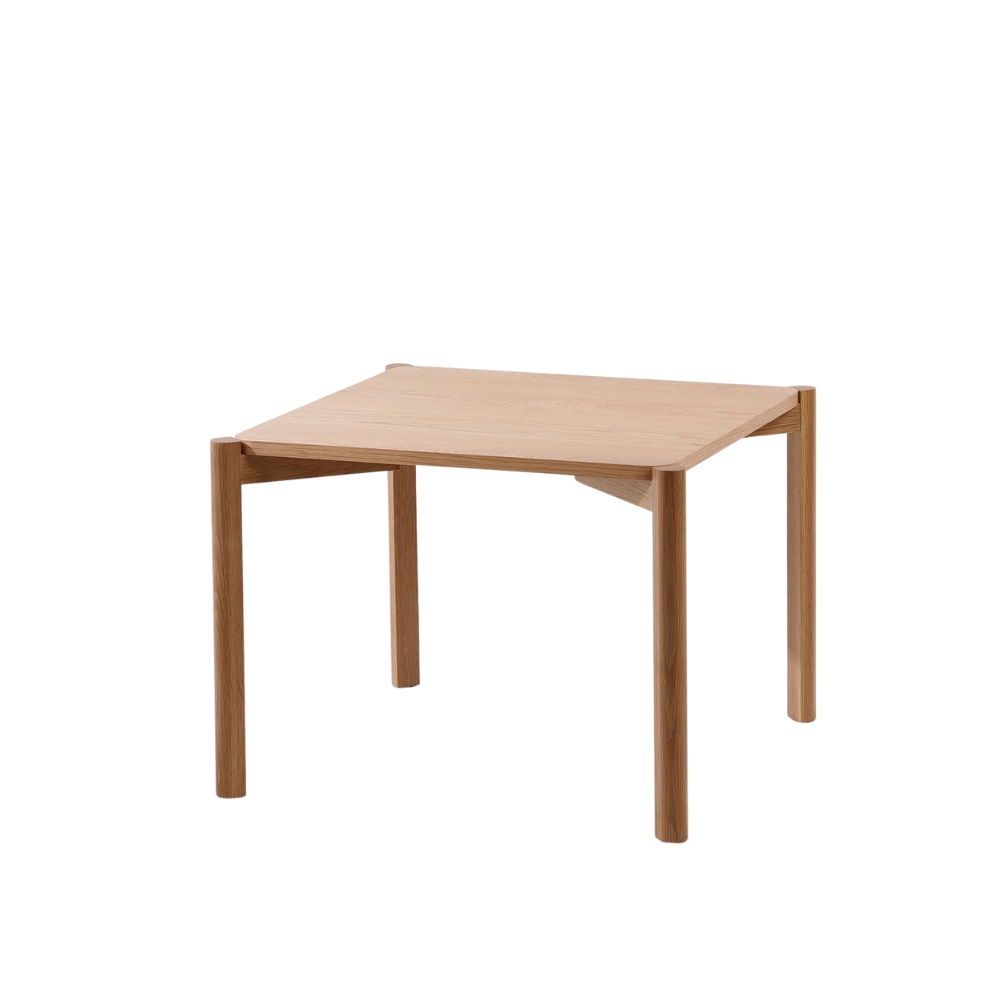 Lumi Square Coffee Table with Oak Veneer and Solid Oak Legs