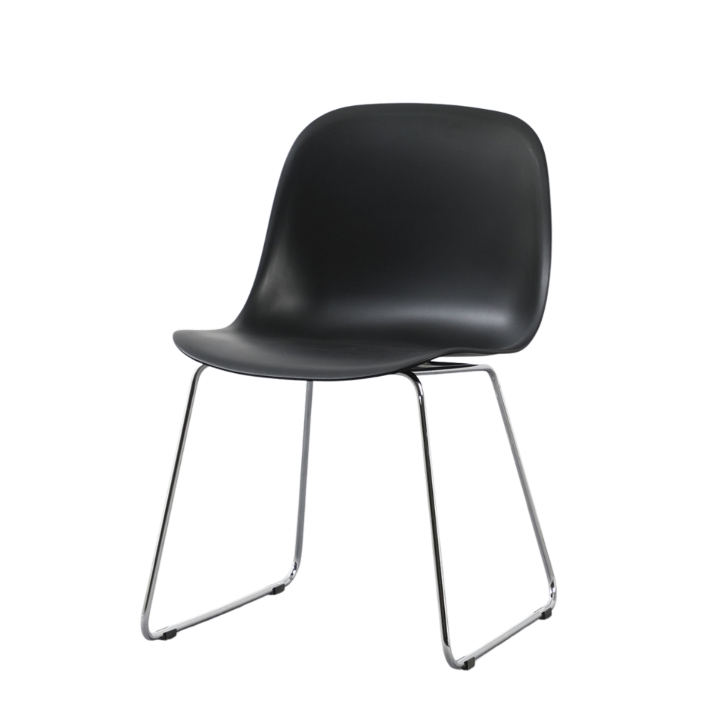 Solvyn Slide Dining Chair Black modern ergonomic seating